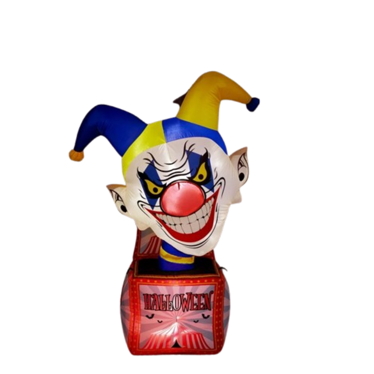 4FT Halloween Inflatable Circus Clown Box Outdoor Decorations Blow Up Yard Decor